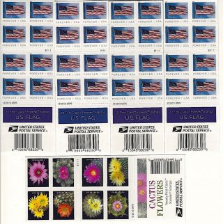 100 - Usps Forever Stamps - 5 Books Of 20 Each