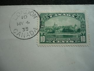 Postal History - Canada - Scott 215 on First Day Cover to Petrolia from London 2