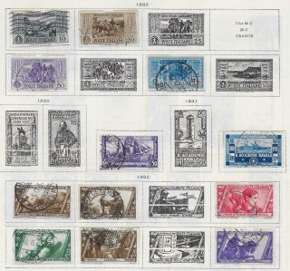 12 Italy Stamps From Quality Old Album 1931 - 1932