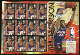 Nba Basketball Jim Jackson Phoenix Suns On Stamps Sheet Of 12 Union Island
