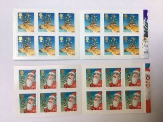 2012 Christmas Lx43 & Lx44 2nd & 1st Class Stamps Cylinder Booklets.