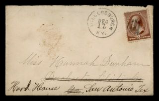Dr Who 1880s Millersburgh Ky Fancy Cancel To San Antonio Tx Forwarded E54304