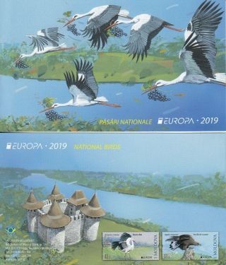 Moldova 2019 Europa Cept National Birds.  Booklet Mnh