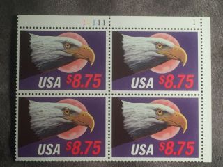 Scott Us 2394 1988 Express Mail Issue $8.  75 Plate Block Of 4 Stamps Mnh