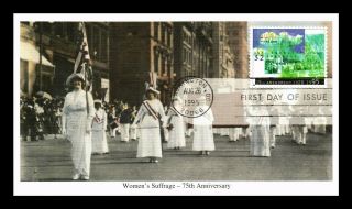 Dr Jim Stamps Us Womens Suffrage 75th Anniversary Mystic First Day Cover