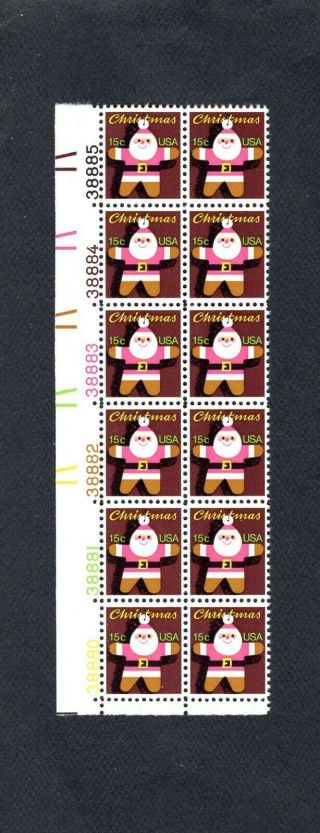 U.  S.  Stamp Mnh Og Plate Block Of 12 Scott 1800 Christmas 1979 Issue