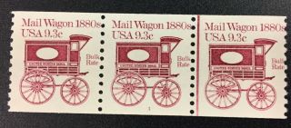 Pnc 1903 Mail Wagon 9.  3c Pl 1 Strip Of 3 - Mnh - Usa