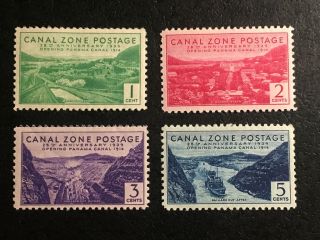 Mnh Canal Zone Sc 120 - 123 - 1939 Issues