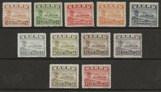 Nauru Sg 26a/36a 1924/48 Set To 1/ - Some From Shiny Surface Set