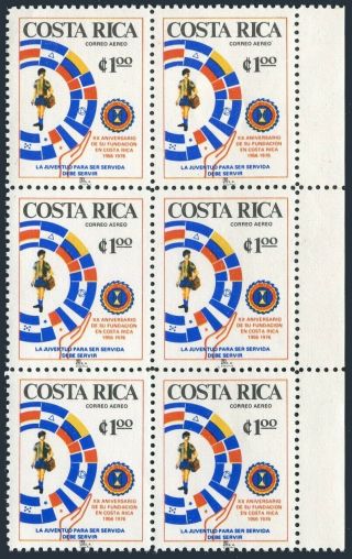 Costa Rica C652 Block/6,  Mnh.  Mi 931.  20 - 30 Club Of Costa Rica,  20th Ann.  1976.