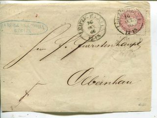 Germany Saxonia 1ngr On Cover Front 1866