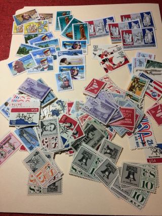 Us Airmail Stamps Mnh 10 To 60 Cents Face Value $58 (v788)