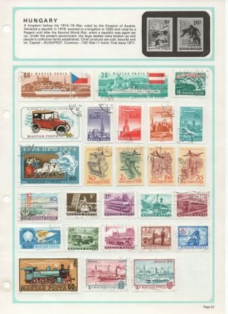 26 Hungarian Magyar Stamps - All With Transport Theme