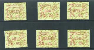 Hong Kong 1991 Hk Atm Label Year Of The Ram Code 01 & 02 P/sets