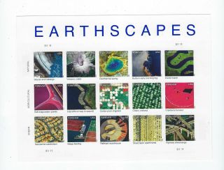 Us Scott 4710p 55¢ M/nh Forever Imperf Sheet Earthscapes No Die Cut Pane Of 15