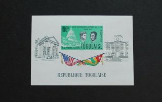 Togo - 1962 Scarce Kennedy S/sheet 100fr Imperf Mnh Rr