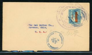 Nicaragua Postal History: Lot 11 1936 Official 3c Managua - Ravenna Oh $$$