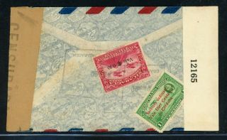 Nicaragua Postal History: LOT 2 1940s Double Censored 40c GRANADA - NYC $$$ 2