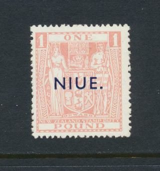 Niue 1942,  £1 Postal Fiscal,  Vf Mlh Sg 86 Cat£65 (see Below)