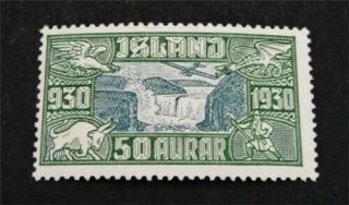 Nystamps Iceland Stamp C7 Og H $73