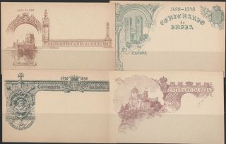 Timor,  1898.  Post Card H&g 2,  Set Of 4 With View,