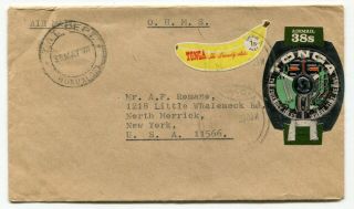 Dh - Tonga Islands 1977 Watch / Banana Franking - Airmail Cover To Usa -