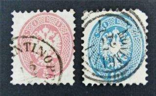 Nystamps Austrian Offices Abroad Lombardy Venetia Stamp 22.  23 $35