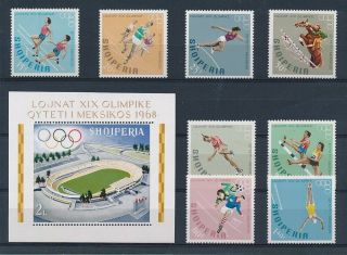 D279365 Olympics Mexico City 1968 Mnh,  S/s Albania