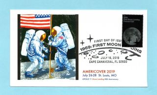 U.  S.  Fdc Calle Cachet - Commemorating The 1969 Moon Landing No.  2