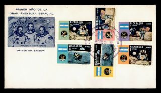 Dr Who 1970 Nicaragua Apollo 11 Astronauts Space Fdc C128865