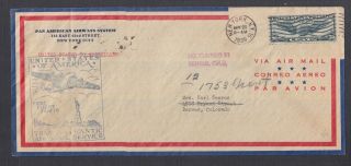 Usa 1939 Pan American Fam 18 First Flight Cover York To Marseilles France