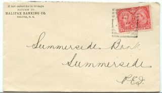 Truro Squared Circle 1897 3 Cent Jubilee,  To Pei Cover Canada
