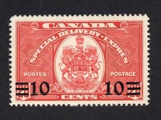 Canada E9 10 Cent On 20 Cent Dark Carmine Overprint Special Delivery Issue Mnh