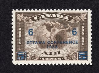 Canada C4 6 Cent On 5 Cent Olive Brown Ottawa Conference Overprint Air Mail Mnh