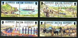 Alderney 1997 Garrison Island Part 1 Set Of All 8 Of Commemorative Stamps Mnh