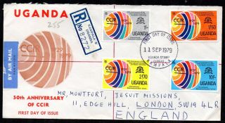 Uganda - 1979 50th Anniversary Of Ccir Registered Airmail First Day Cover
