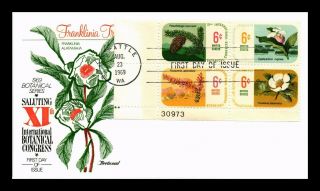 Dr Jim Stamps Us International Botanical Congress Fdc Cover Block Of Four