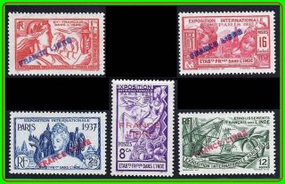 French India 1941 France Sc 135 - 39 Mnh Cv$68.  00 Statues,  Buddhism,  Costumes
