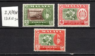 Malaya Malaysia Straits Settlements 1957 Negri Sembilan Pahang Mnh Stamps