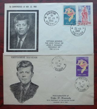 John F.  Kennedy Inauguration & Memorial,  Vietnam,  1961 And 1963,