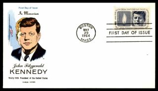 Mayfairstamps Us Fdc 1964 Fluegel Jfk Memoriam First Day Cover Wwb_31751