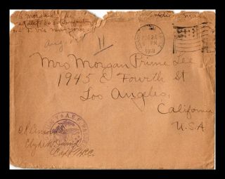 Dr Jim Stamps Us Flag Cancel Wwi Soldiers Mail Cover Censor Passed 1918