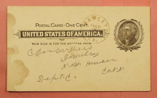 1902 Dpo 1900 - 1904 Fawcett Ga Cancel Postal Card