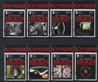 Isle Of Man 2018 " 2001: A Space Odyssey " Set Of 8 Marginals Fine Cto