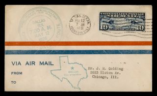 Dr Who 1931 Dallas Tx First Flight Air Mail C119747