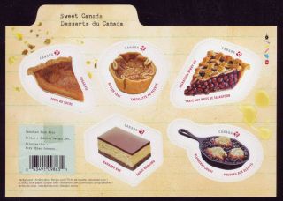 Canada 2019 Sweet Canada,  Souvenir Sheet,  With 5 X " P " Canadian Desserts Mnh