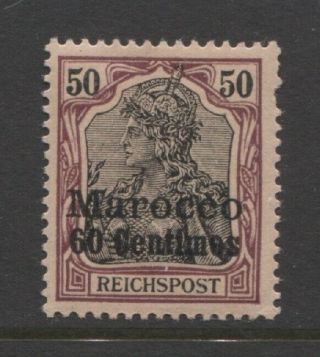 1900 German Offices In Morocco 60 Centimos Germania With Op