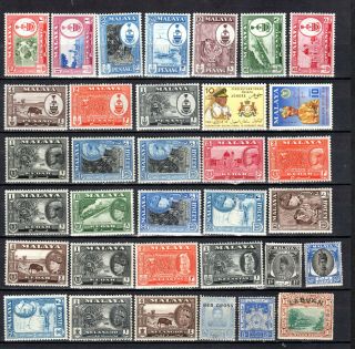 Malaya Malaysia Straits Settlements 1896 - 1961 States Selection Mh Stamps