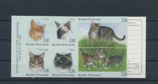 Lk76911 Finland 1995 Pets Animals Fauna Cats Booklet Mnh