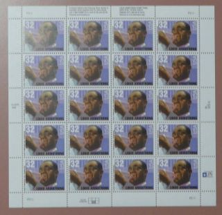 Scott 2982 Louis Armstrong Sheet (face Value - $6.  40)